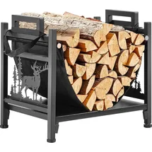 Vevor Kaminholzregal Stahl 450 x 315 x 415 mm mit Segeltuchträger
