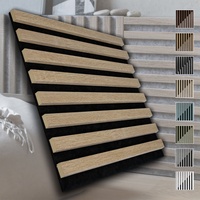 MARBET DESIGN Akustikpaneele Akustikquadrate 40x40cm Wandverkleidung Holz - (1 Paneel, schwarz - Sonoma Eiche) Holzpaneele modern Holzwand schwarze Platte