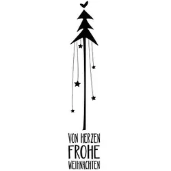 Rayher von Herzen frohe Weihnachten Motivstempel Weihnachtsbaum 3,0 x 12,0 cm
