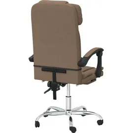vidaXL Bürostuhl mit Massagefunktion Stoff Braun