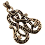 Pera Peris Burgfräulein-Kostüm Wikinger-Anhänger bronze "Midgard-Schlange" goldfarben