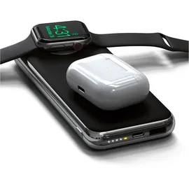 Satechi Quatro Wireless Power Bank 10000 mAh 60 W), Powerbank, Schwarz