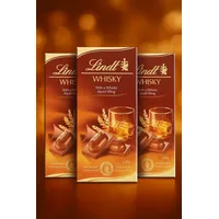 LINDT ALKOHOL TAFELN | 3x 100 g | Whisky in Vollmilchschokolade |   300g