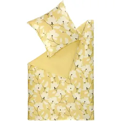 SCHÖNER WOHNEN-Kollektion Bettwäsche Fleur 135 x 200 cm Satin Gelb