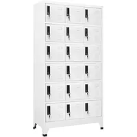 vidaXL Schließfachschrank Stahl 90x40x180 cm Weiß