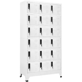 vidaXL Schließfachschrank Stahl 90x40x180 cm Weiß