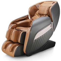 NAIPO MGC-A350BR, Massagesessel Shiatsu Massagestuhl Zero Gravity für Ganzkörper, mit Heizung, SL Track, Klopfen, Kneten, Luft-Massage-System, USB, Bluetooth 3D Surround Sound Musik, Für Zuhause und Büro - Braun