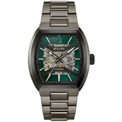 Bulova 98A321 Herrenuhr Automatik Maquina Anthrazit/Grün