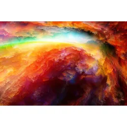 Fototapete PAPERMOON "3D Design HIMMEL GALAXIE KUNST DEKO XXL", bunt, B:4,00m L:2,60m, Vlies, Tapeten