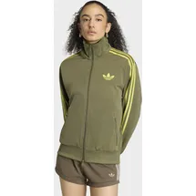 adidas Trainingsjacke ADIDAS ORIGINALS "FIREBIRD TRACK LOOSE", Damen, Gr. S, olive strata, preloved lime, Obermaterial: 100% Polyester, Jacken Trainingsjacke, FIREBIRD, locker geschnitten