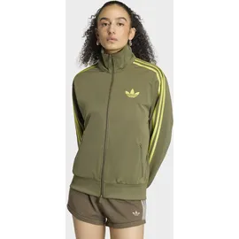 adidas Trainingsjacke ADIDAS ORIGINALS "FIREBIRD TRACK LOOSE", Damen, Gr. S, olive strata, preloved lime, Obermaterial: 100% Polyester, Jacken Trainingsjacke, FIREBIRD, locker geschnitten