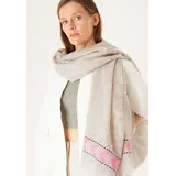 Codello Schal mit dezentem Leo-Muster hellbeige Damen