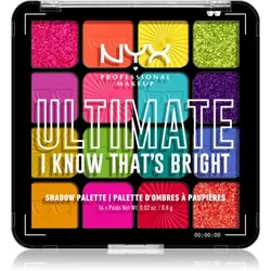 NYX Professional Makeup Ultimate Shadow Palette Lidschatten Farbton I Know That's Bright 16 St.