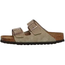 Birkenstock Arizona Weichbettung Veloursleder schmal taupe 42