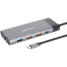 Manhattan 10-in-1 Docking Station, USB-C 3.1 [Stecker] (130714)