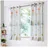 heimtexland ® Vorhang Kindergardine Skandi Leinen Optik Natur Bunt Deko Gardine Kinderzimmer Transparent Typ755 Ösenschal HxB 145x135 cm
