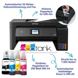 Jetzt 50€ Cashback sichern!*/3 Jahre erweiterbare Garantie gratis nach Registrierung* Epson EcoTank ET-15000 A3-Tintentankdrucker
