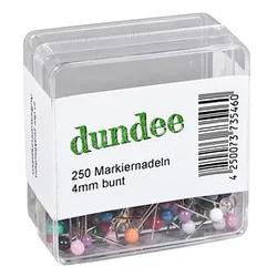250 dundee Pinnnadeln farbsortiert