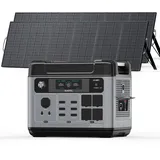 OUKITEL P2001E Pro 3200W (7200W Peak) Tragbare Powerstation Mit 2×500-W-Solarpanel, 2048Wh Solargenerator mit LiFePO4 Akku, 0–80% in 45 Min.Laden, 1000W MPPT,APP, USV, Portable Power Station