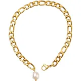 FIRETTI Fußkette mit Anhänger Schmuck Geschenk Körperschmuck, mit Süßwasserzuchtperle gelb|goldfarben|weiß