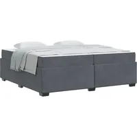 VidaXL Bettrahmen mit Matratze Dunkelgrau 200 x 200 cm