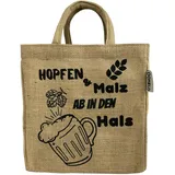 Domelo Flaschentasche natur/Hopfen & Malz 25 x 25 x 14 cm