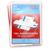 Laminierfolien A4, 2 x 80 Mic, glänzend