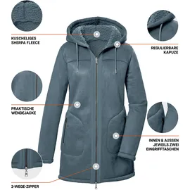 G.I.G.A. DX by killtec Damen Wendeparka/Parka in Wildlederoptik mit Kapuze GW 63 WMN PRK, 36, blau, sturmblau,