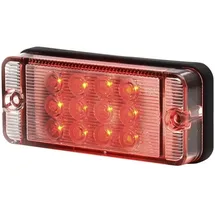 SECORÜT Nebelschlussleuchte Offene Kabelenden Nebelschlussleuchte hinten 12 V, 24 V Rot Klarglas