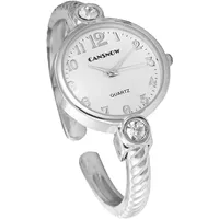 CANSNOW Spangenuhr Damen – Stilvolle Damenuhr Silber | Damen Uhren | Damenuhren | Armbanduhren für Damen | Uhr Damen Silber | Armbanduhr Damen Silber | Silber Uhr | Uhr Silber Damen (Silber-Weiß)