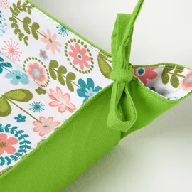 Homescapes Brotkorb Retro-Blumen – faltbar mit Wende-Design
