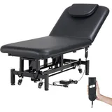VEVOR Elektrische Massageliege mit Hubfunktion, 0–45° verstellbare Rückenlehne, Kosmetikliege, Schönheitsbett, höhenverstellbarer Tattoo-Spa-Tisch auf Rädern, Therapieliege mit Kopfstütze, 249 kg