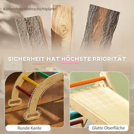 aiyaplay Kletterdreieck 5 in 1 Set mit Rutsche Mehrfarbig
