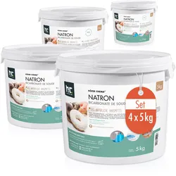 4x 5 kg Natron Backsoda Natriumhydrogencarbonat in Lebensmittelqualität
