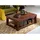 Massivmoebel24 Couchtisch Nougat Akazie 120 x 75 x 45 cm