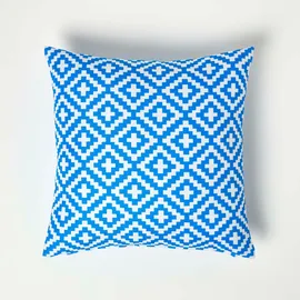 Homescapes Zoe 45 x 45 cm Blau-Weiße