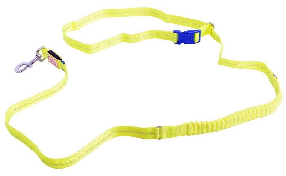 DUVO+ Hundeleine Joggingleine mit Flash Light LED USB neongelb