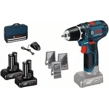 Bosch GSR 12V-15 Professional inkl. 2 x 4 Ah + 39-tlg. Zubehör 0615990HV1