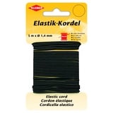 Kleiber 71083 Elastik-Kordel/Bastelkordel, 66% Polyester; 34% Gummi, Schwarz, 500 x 0,14 x 0,14 cm