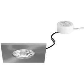Brumberg Einbaudownlight 1 quadratisch Nickel