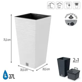 Prosperplast Furu SQUARE 39,5 x 39,5 x 75,5 cm Weiß