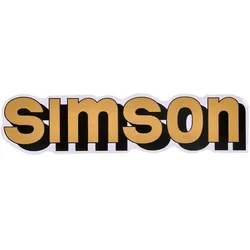 Schriftzug Folie / Aufkleber Tank gold / schwarz Simson S51