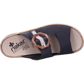 Rieker Damen V7150 Pantoletten, schwarz 36 EU