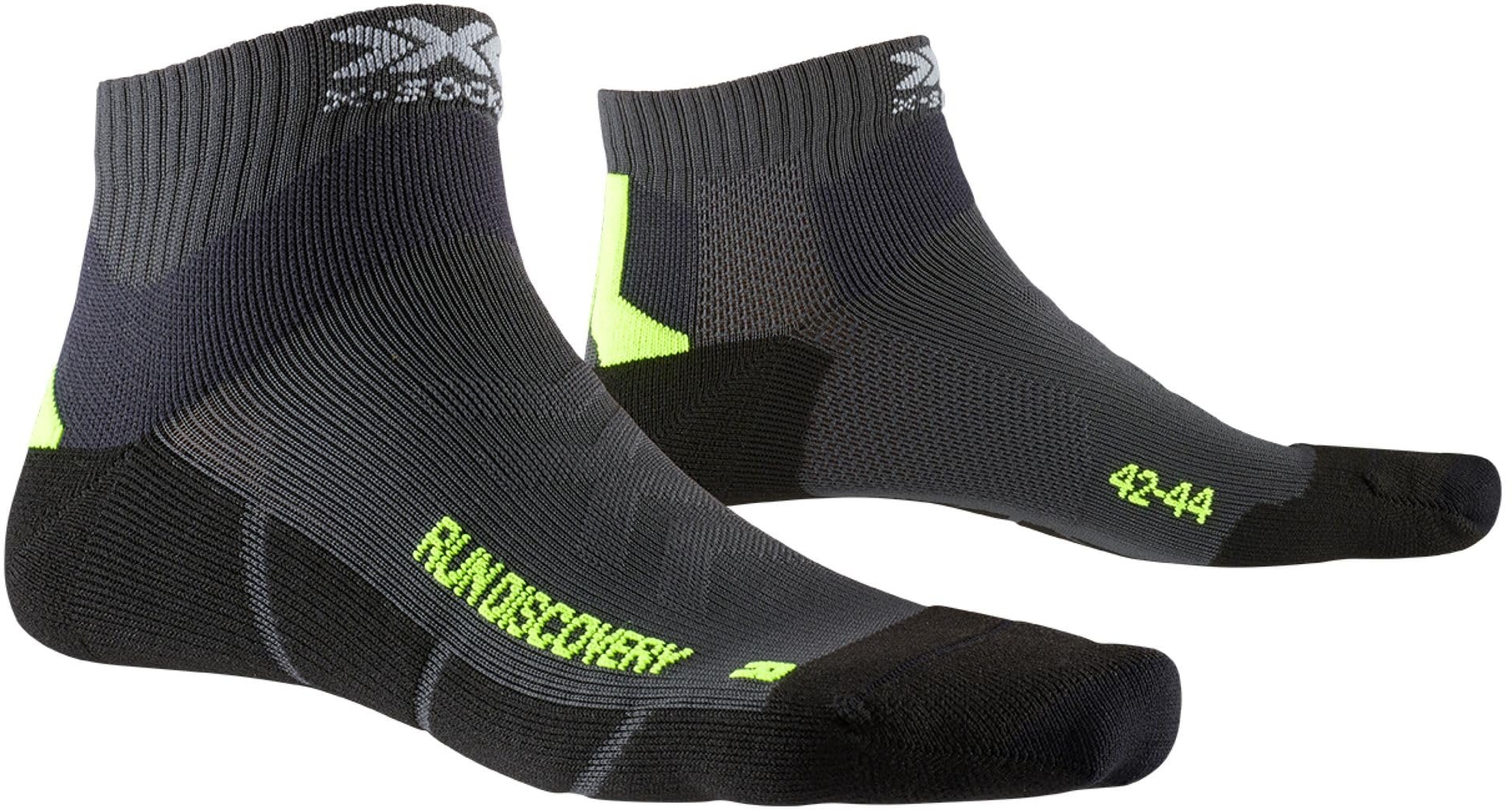 X-Socks Unisex – Adult Socken Strümpfe RUN DISCOVERY laufsocken sportsocken herren damen, charcoal/phyton yellow/black, 35/38, XS-RS18S20U