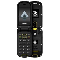 Flip-Telefon Klapphandy Hammer DIG LTE 4G Robustes, 2 Bildschirme, simlock-Free, Dual-SIM, kein Vertrag, 1200 mAh, 4G/LTE, wasserdicht IP68