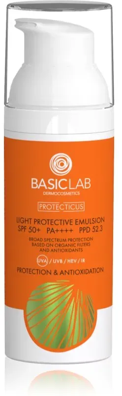 BasicLab Dermocosmetics Protecticus leichte Emulsion mit Schutzwirkung gegen äußere Einflüsse SPF 50+ 50 ml