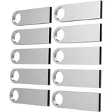 USB Stick 4GB 10 Stück, ABLAZE Mini Speicherstick Wasserdicht 4GB USB Sticks Metall 10er Pack für Laptop, Computer, TV, Auto
