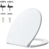 Rainsworth Nano Glaze Toilettendeckel Form O,Urea Formaldehyd Wc Sitz Mit Absenkautomatik,Ergonomisch Gestalteter Antibakterieller Klodeckel,Universal Klobrille