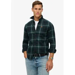 Superdry Langarmhemd »Organic Cotton Lumberjack Check Shirt« Superdry Frontier Check Navy XXXL