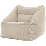 I.C.O.N. icon Sitzsack Beige, Textil, 340 L, 1-Sitzer, Freiform, 100x80x88 cm, Hergestellt in Deutschland, Oeko-Tex® Standard 100, Reach, Wohnzimmer, Hocker, Sitzsäcke, XXL Sitzsäcke